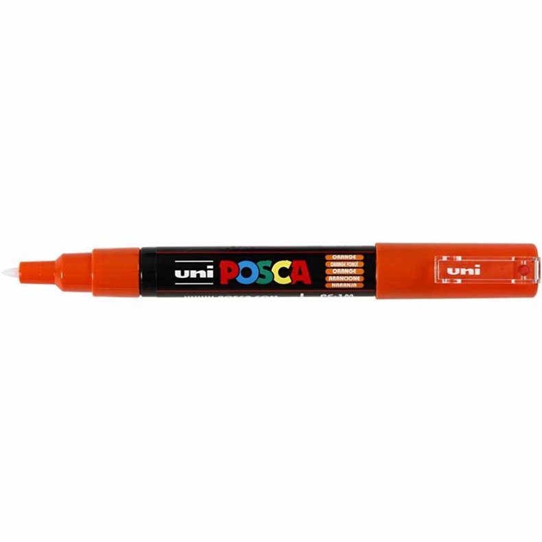 Posca Tusch, nr. PC-1M, streg 0,7 mm, extra-fine, orange, 1 stk.