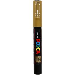 Posca Tusch, nr. PC-1M, streg 0,7 mm, extra-fine, guld, 1 stk.