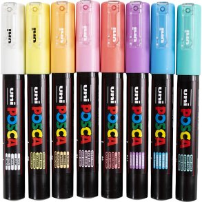 Posca Tusch, nr. PC-1M, streg 0,7 mm, extra-fine, 8 stk./ 1 stk.