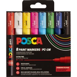 Posca Tusch, nr. PC-1M, streg 0,7 mm, extra-fine, 8 stk./ 1 stk.