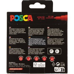 Posca Tusch, nr. PC-1M, streg 0,7 mm, extra-fine, 8 stk./ 1 stk.