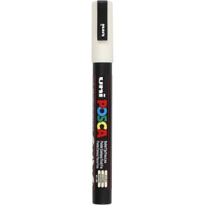 Posca Tusch, nr. PC-3M, streg 0,9-1,3 mm, fine, elfenben, 1 stk.