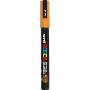 Posca Tusch, nr. PC-3M, streg 0,9-1,3 mm, fine, bright yellow, 1 stk.