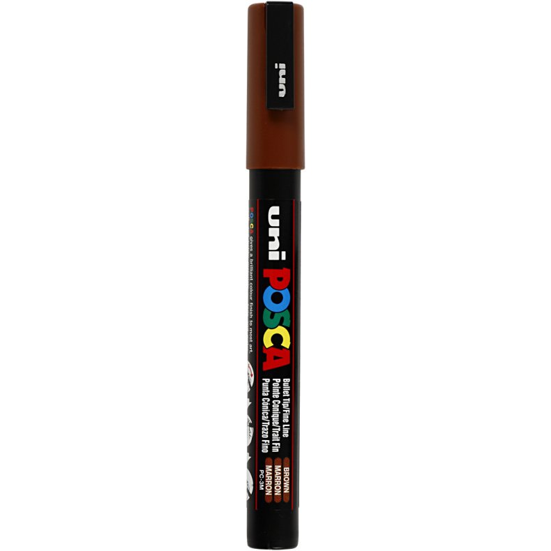 Posca Tusch, streg 0,9-1,3 mm, brun