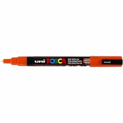 Posca Tusch, nr. PC-3M, streg 0,9-1,3 mm, fine, orange, 1 stk.