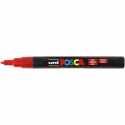 Posca Tusch, nr. PC-3M, streg 0,9-1,3 mm, fine, ass. farver, 12 stk./ 1 pk.