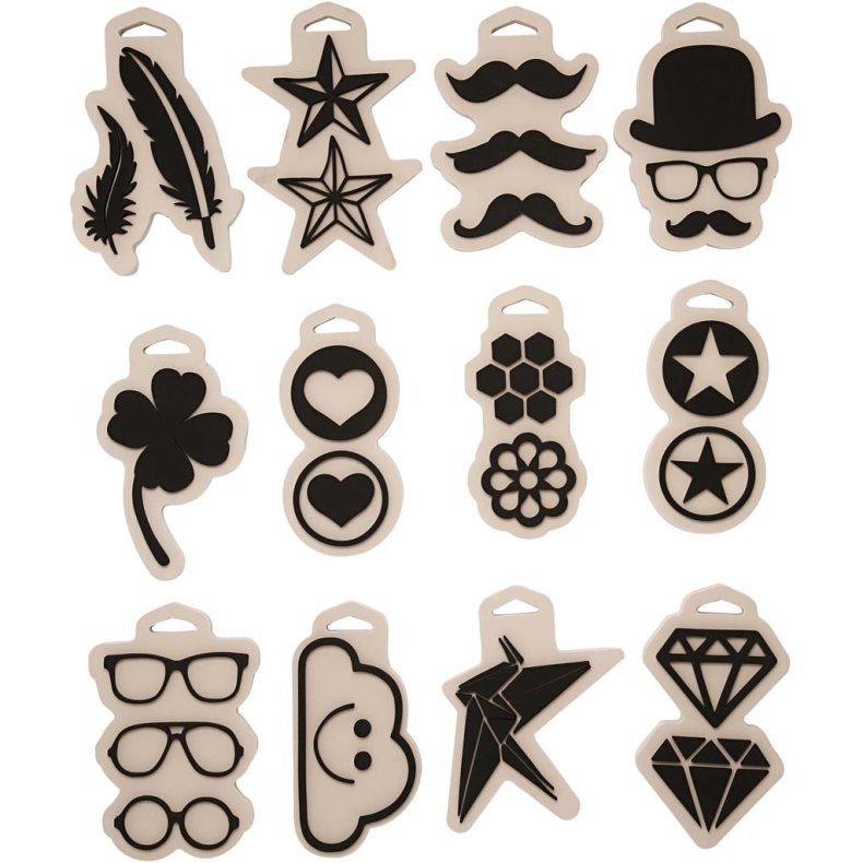 Skumstempel, str. 12x18 cm, tykkelse 15 mm, 12 stk./ 1 pk.