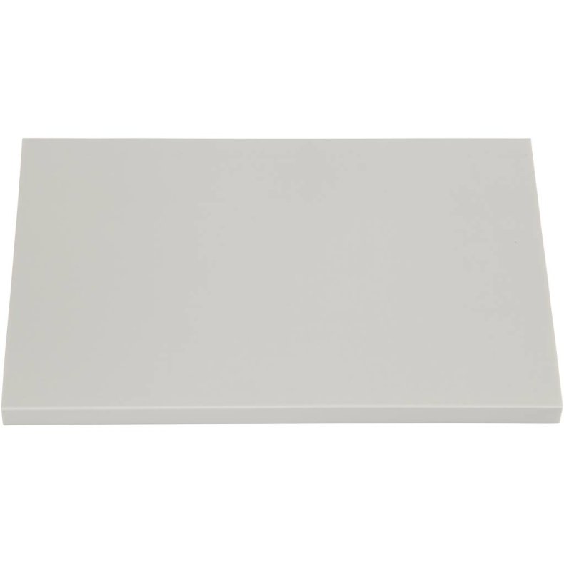Stempelplade, str. 10x15,5 cm, tykkelse 0,8 cm, lys gr&aring;, 10 stk./ 1 pk.