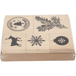 Stempels&aelig;t, jul, 5 ass./ 1 pk.