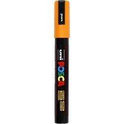 Posca Tusch, nr. PC-5M, streg 2,5 mm, medium, bright yellow, 1 stk.