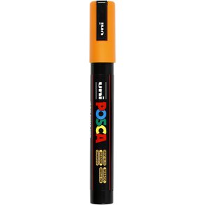 Posca Tusch, nr. PC-5M, streg 2,5 mm, medium, bright yellow, 1 stk.
