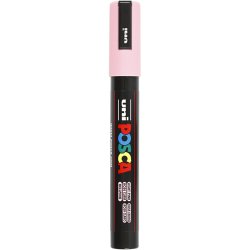 Posca Tusch, nr. PC-5M, streg 2,5 mm, medium, lys pink, 1 stk.