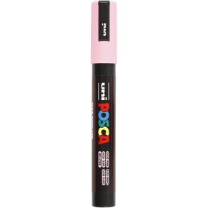 Posca Tusch, nr. PC-5M, streg 2,5 mm, medium, lys pink, 1 stk.