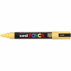 Posca Tusch, nr. PC-5M, streg 2,5 mm, medium, straw yellow, 1 stk.