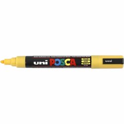 Posca Tusch, nr. PC-5M, streg 2,5 mm, medium, gul, 1 stk.