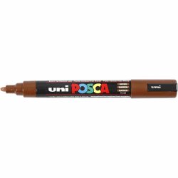 Posca Tusch, nr. PC-5M, streg 2,5 mm, medium, brun, 1 stk.