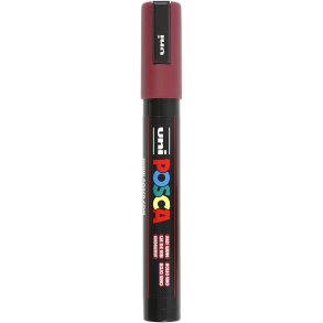Posca Tusch, nr. PC-5M, streg 2,5 mm, medium, red wine, 1 stk.