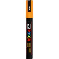 Posca Tusch, nr. PC-5M, streg 2,5 mm, medium, orange, 1 stk.
