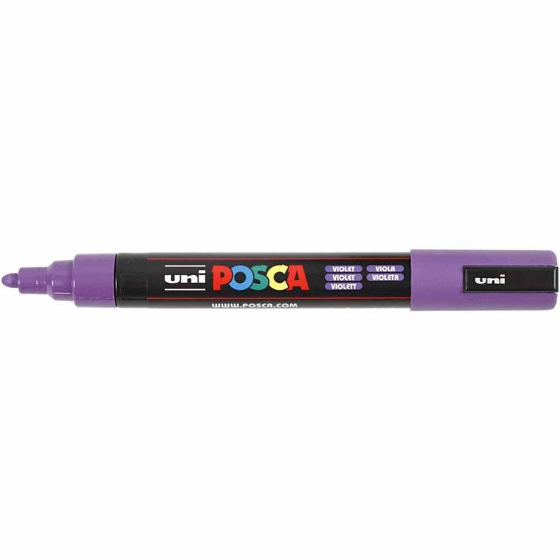 Posca Tusch, nr. PC-5M, streg 2,5 mm, medium, violet, 1 stk.