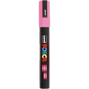 Posca Tusch, nr. PC-5M, streg 2,5 mm, medium, pink, 1 stk.
