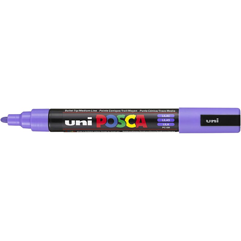 Posca Tusch, nr. PC-5M, streg 2,5 mm, medium, syren, 1 stk.