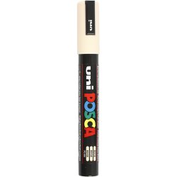 Posca Tusch, nr. PC-5M, streg 2,5 mm, medium, beige, 1 stk.