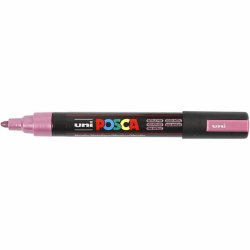 Posca Tusch, nr. PC-5M, streg 2,5 mm, medium, metallic pink, 1 stk.