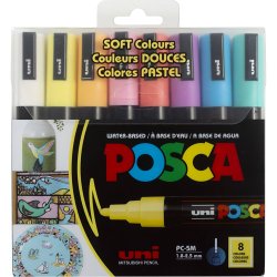 Posca Tusch, nr. PC-5M, streg 2,5 mm, medium, 8 stk./ 1 stk.