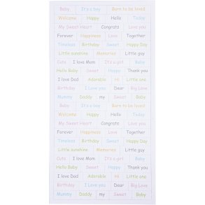 Stickers, baby, ark 12x23 cm, 2x84 stk./ 1 pk.