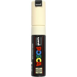 Posca Tusch, nr. PC-8K, streg 8 mm, broad, elfenben, 1 stk.