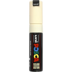 Posca Tusch, nr. PC-8K, streg 8 mm, broad, elfenben, 1 stk.