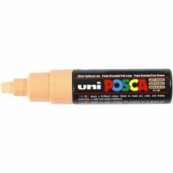 Posca Tusch, nr. PC-8K, streg 8 mm, broad, pale orange, 1 stk.