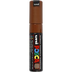 Posca Tusch, nr. PC-8K, streg 8 mm, broad, brun, 1 stk.