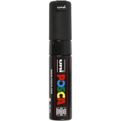 Posca Tusch, nr. PC-8K, streg 8 mm, broad, sort, 1 stk.