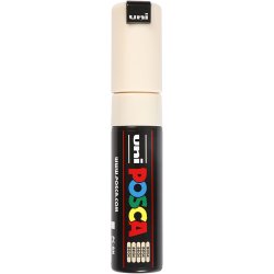 Posca Tusch, nr. PC-8K, streg 8 mm, broad, beige, 1 stk.