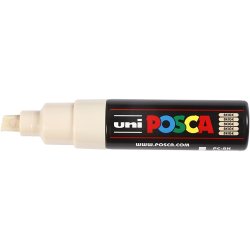 Posca Tusch, nr. PC-8K, streg 8 mm, broad, beige, 1 stk.