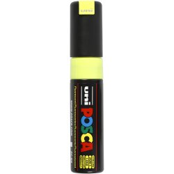Posca Tusch, nr. PC-8K, streg 8 mm, broad, fluorescerende gul, 1 stk.