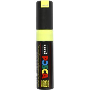 Posca Tusch, nr. PC-8K, streg 8 mm, broad, fluorescerende gul, 1 stk.