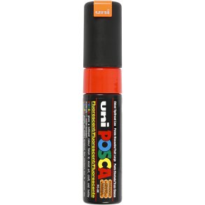 Posca Tusch, nr. PC-8K, streg 8 mm, broad, fluorescerende orange, 1 stk.