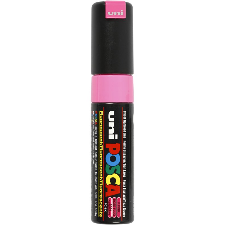 Posca Tusch, streg 8 mm, fluorescerende pink