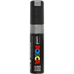Posca Tusch, nr. PC-8K, streg 8 mm, broad, s&oslash;lv, 1 stk.