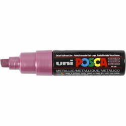 Posca Tusch, nr. PC-8K, streg 8 mm, broad, metallic pink, 1 stk.