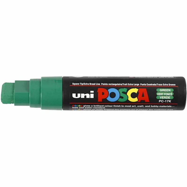Posca Tusch, nr. PC-17K, streg 15 mm, extra broad, gr&oslash;n, 1 stk.