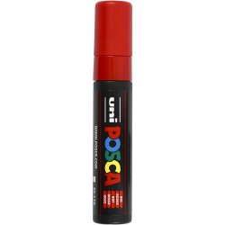 Posca Tusch, nr. PC-17K, streg 15 mm, extra broad, r&oslash;d, 1 stk.