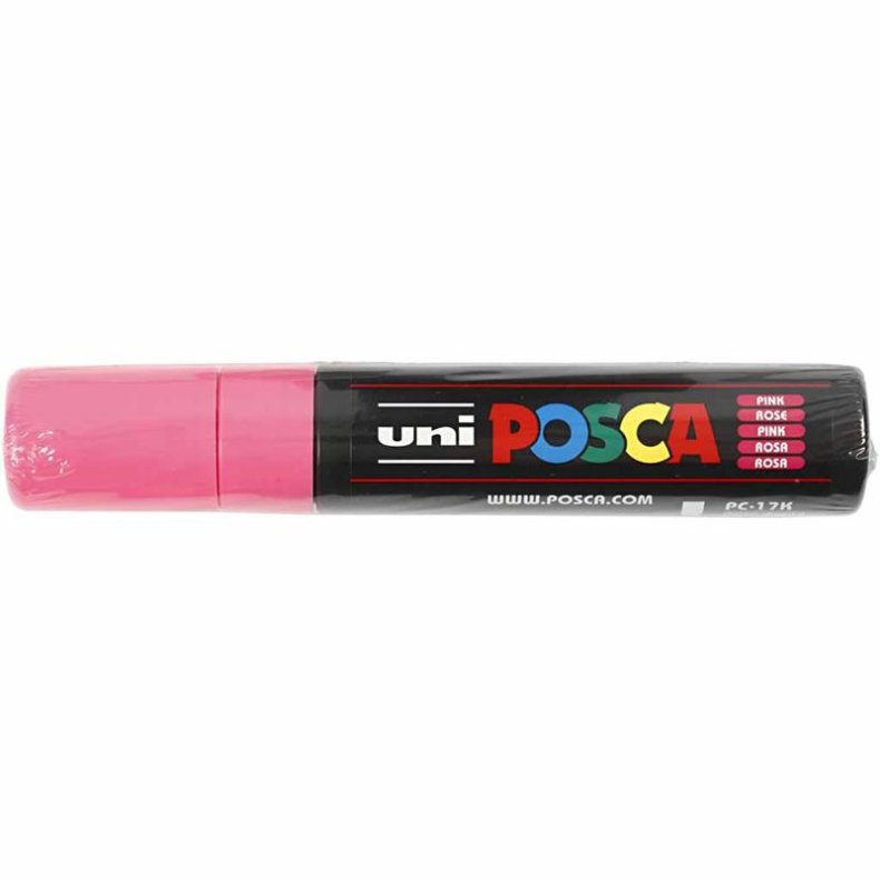 Posca Tusch, nr. PC-17K, streg 15 mm, extra broad, pink, 1 stk.