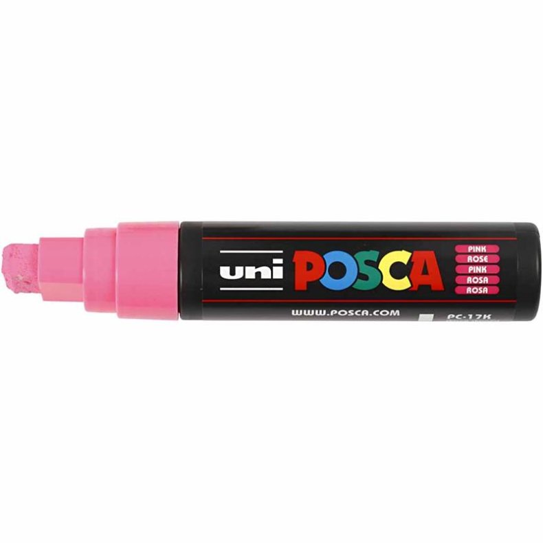 Posca Tusch, nr. PC-17K, streg 15 mm, extra broad, pink, 1 stk.