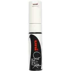 Chalk Marker, streg 8 mm, hvid, 1 stk.