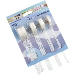 Papirblonde, B: 8-23 mm, hvid, 4x2 m/ 1 pk.