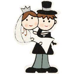 Brudepar, H: 50 mm, 4 stk./ 1 pk.