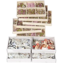 Tr&aelig;stickers, H: 40-50 mm, B: 15-45 mm, Indhold kan variere, 600 stk./ 1 pk.